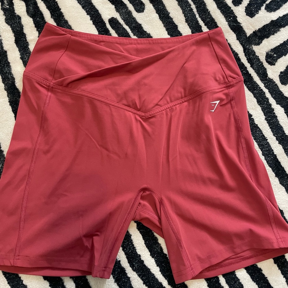 Gymshark Women's Athletic Shorts in Red
